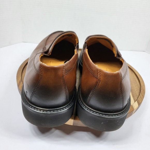 ECCO Mens Metropole London Leather Penny Loafers Slip On Shoes Brown US 11-11.5 main image 6